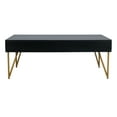 thumbnail image 5 of SAFAVIEH Pine Modern Solid Two-Drawer Coffee Table, Black/Gold, 5 of 12