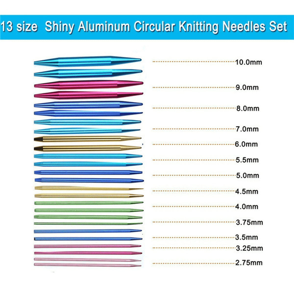 Circular Needle Set Aluminum Oxide Removable and Interchangeable Circular Needle DIY Knitting Tool Sweater Needle Set