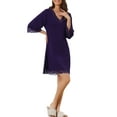 thumbnail image 4 of INSPIRE CHIC Women's Lace Nightdress Modal Soft Half Sleeve Sleepshirt Loungewear Pajama Nightgown L Purple, 4 of 6