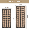 thumbnail image 6 of Hiasan 2 Piece Anti Fatigue Kitchen Rugs, Waterproof Comfort Mats for Standing Long Hours, Fit Kitchen, Office, Busy Households, 17"x30"+17"x59", Black Checkerboard, 6 of 6