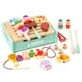 thumbnail image 1 of Jouet Éducatif Précoce pour Tout-Petits Barbecue en Bois Jeu de Rôle Coordination Main-il, 1 of 7
