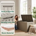 thumbnail image 7 of fazzn 80 Gallon Resin Deck Box Outdoor Indoor Waterproof Storage Box for Patio Furniture Pool Accessories Storage for Cushion Garden Tools (Brown), 7 of 7