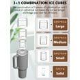 thumbnail image 3 of Ice Cube Tray for 40Oz Tumbler, 4 Pcs Silicone Ice Cube Maker With Lid and Bin for Chilling Whiskey, Cocktails, Drinks, Coffee, Easy Fill and Release Ice Maker, Brown, 3 of 7