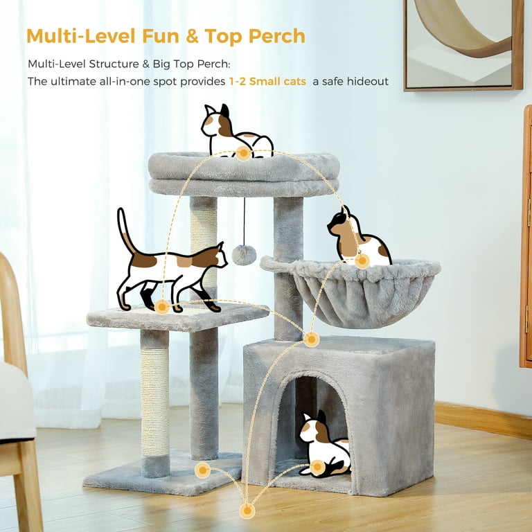 Feandrea 72.8-Inch Tall Cat Tree with Litter Box Enclosure