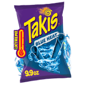 Takis Blue Heat 9.9 oz Sharing Size Bag, Hot Chili Pepper Rolled Tortilla Chips