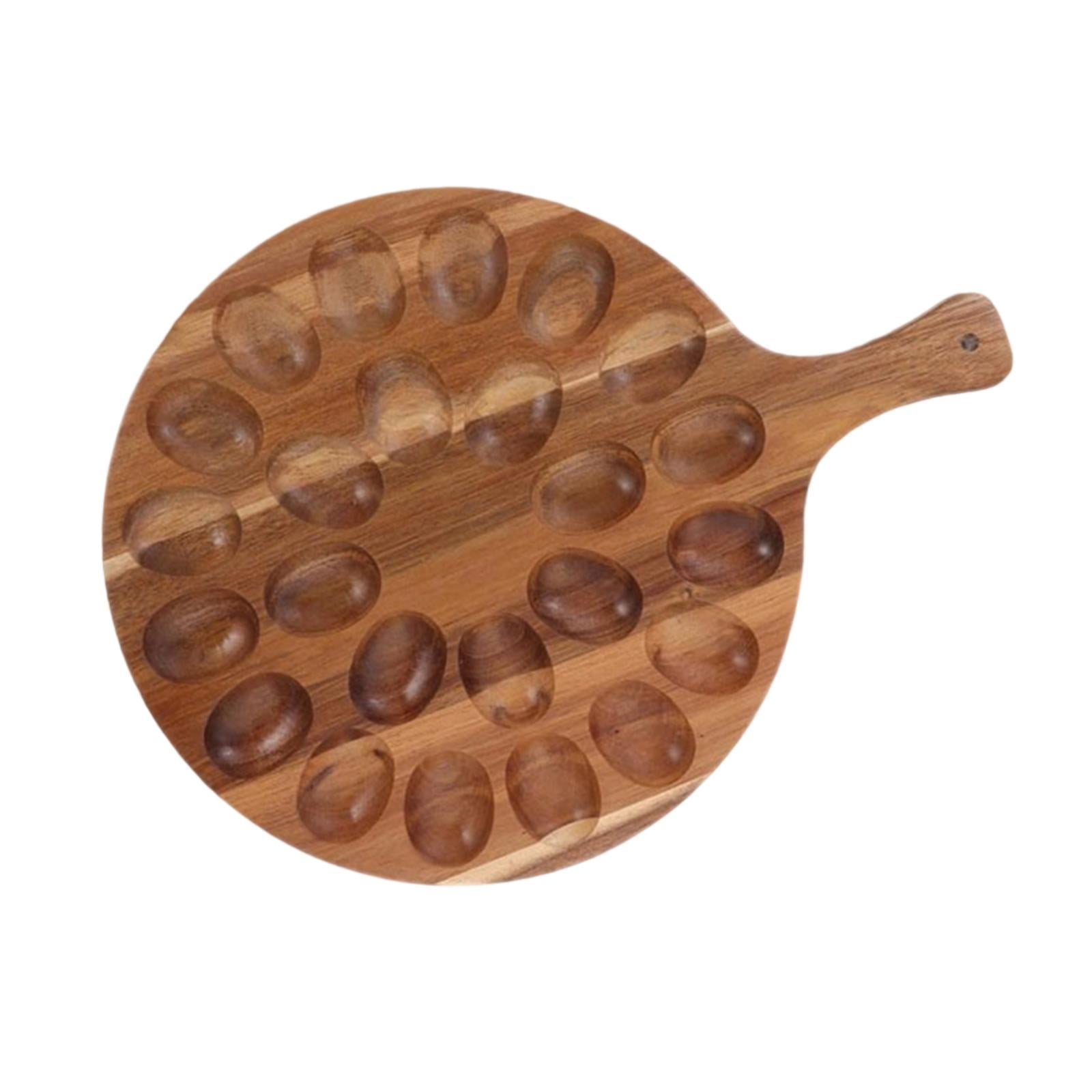 Fiocias Deviled Egg Platter Charcuterie Board Deviled Egg Tray Container with Handle for