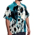 thumbnail image 2 of Spotted Dog Men's Casual Button Down Short Sleeve Hawaiian Printed Summer Beach Shirts, 2 of 6