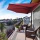 thumbnail image 2 of Media sombrilla de patio ABCCANOPY de 2,7 m (color burdeos) con sistema de manivela, 2 of 7
