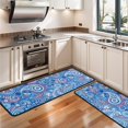 thumbnail image 3 of Kitchen Rugs Sets Of 2,Blue Paisley Pattern Anti Fatigue Kitchen Mat Rugs Non Slip Washable,Decorative Kitchen Floor Mats for Kitchen,Sink,Laundry,17"x47"+17"x47", 3 of 5