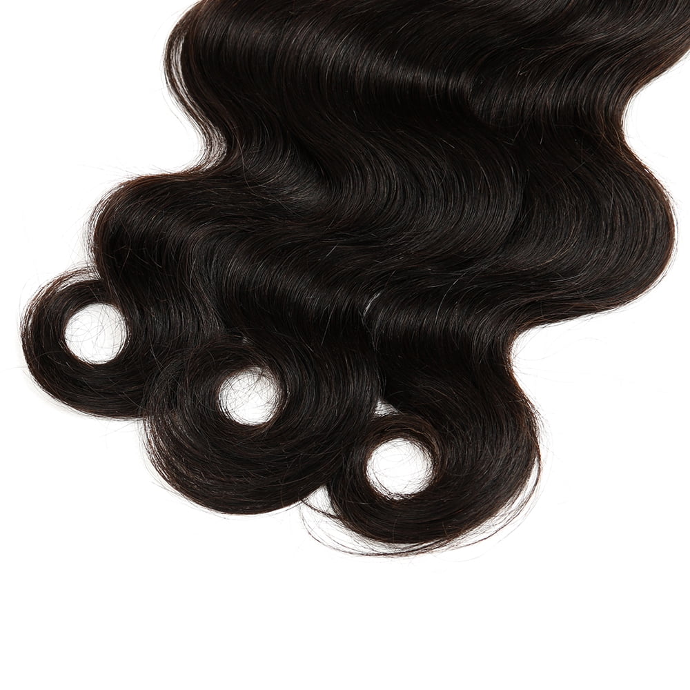 Boho Knotless Braids Human Hair Micro Braids Extension Hair Body Wave Human Bulk Hair 16 Inch 1pack (3bundles(150g) Natural Black Color