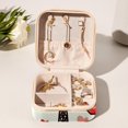 thumbnail image 6 of Valentine's Day Travel Portable Square Earring Organizer with Necklace Holder - Jewelry Box, Display Case - Store Rings, Earrings, Necklaces, Bracelets - Suitable for Girls and Women, 6 of 6