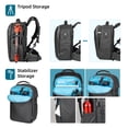 thumbnail image 5 of Fotopro Backpack, Waterproof Travel Camera Bag, Fashion Expandable Large Storage Compatible with Cannon Sony DSLR/SLR/Mirrorless Photography Camera Lens, Tripod, Stabilizer, Laptop, FB-4 Pro, 5 of 5