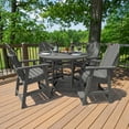 thumbnail image 2 of Highwood's 48" Round 5-pc Hamilton Dining Set - Counter Height, Outdoor, Eco-friendly, Synthetic Wood, 2 of 10