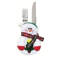 thumbnail image 1 of Fiudx Decoración Navideña para Mesa, Juego de Cubiertos de Muñeco de Nieve de Tela No Tejida, Ideal para Restaurantes y Hoteles, Diseño de Muñeco de Nieve Anciano, 12,5 X 10 Cm., 1 of 3
