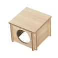 thumbnail image 4 of Wooden Hamster House Hamster Hideout Solid Hide Supplies Wooden Toy Cage Accessories for Chinchilla Gerbils Hamster Small Animals Single Room, 4 of 9
