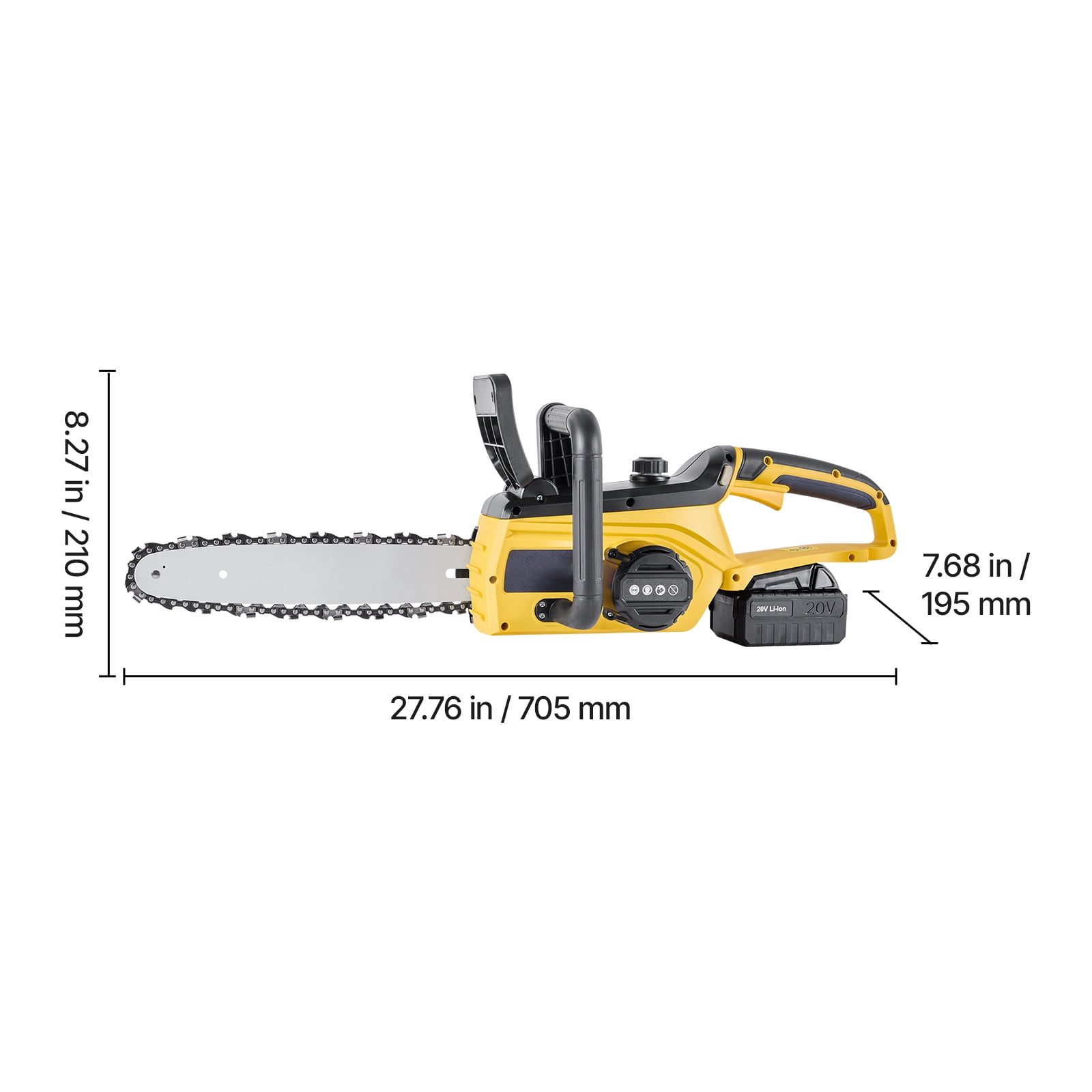 KFFKFF Cordless Chainsaw, 20V 12-Inch Brushless Electric Saw with 4.0Ah Battery and Fast Charger, Lightweight Tool for Tree Cutting, Woodwork, Pruning, and Trimming