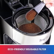 Total Chef Programmable 12-Cup Coffee Maker with Filter Black and Silver