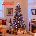 thumbnail image 4 of Costway 7 FT Flocked Christmas Tree Artificial Xmas Tree with 270 Branch Tips &Pine Needles, 4 of 10
