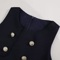 thumbnail image 6 of FYDUU Girls School Uniform Dress Classic Vest Dress Double Breasted Preppy Style Autumn Winter Children's A Line Pinafore Casual Sundress 3-4 Years, 6 of 9