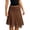 Brown, variant on Womens Polka Dot Midi Skirt Vintage Asymmetrical Ruffle Hem Sheer Mesh Retro Knee Length Skirts Fashion Going out Summer Breathable Casual Skirt with Double Layer White2 XS