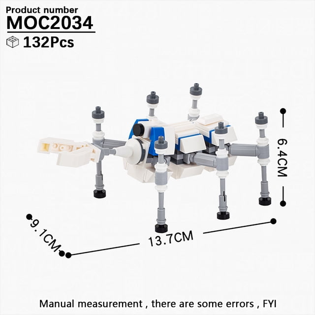 MOOXI Most Complete Space Wars Droid Spider Bot Sentry Adult Building Block Set MOC Brick Model Kit DIY Diorama Toy For Boy Gift,MOC2034