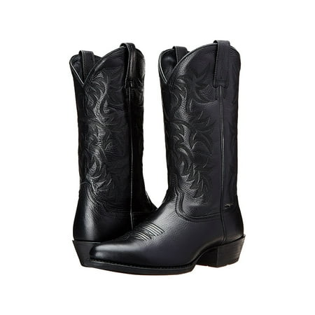 

SIMANLAN Cowboy Boots for Men Comfortable Mid Calf Boot Fashion Embroidered Cowboy Shoes Black 5.5
