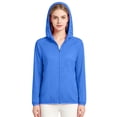thumbnail image 4 of YVNAURA Lightweight Packable Rain Jacket for Men Women Waterproof Breathable Hooded Windbreaker Outdoor Rain Shell for Hiking Fishing Camping Travel S-4X, Blue,XXL, 4 of 7