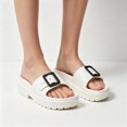 thumbnail image 2 of YOUYEDIAN Sandals for Women Summer Backless Open Toe Versatile Breathable Comfy Fashion Buckle Deco Sandals Casual Waterproof Non Slip Flat Platform Shoes, 2 of 5