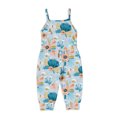 thumbnail image 2 of QISIWOLE Toddler Baby Girls Halloween Jumpsuits Cute Strap Pumpkin Sleeveless Romper Kids Loose Overalls Outfit Clothes,clearance under $10, 2 of 4