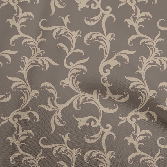 oneOone Viscose Chiffon Brown Fabric Asian Baroque Sewing Fabric By The Yard Printed Diy Clothing Sewing Supplies 42 Inch Wide