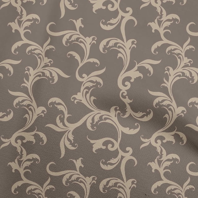 oneOone Cotton Cambric Brown Fabric Asian Baroque Sewing Craft Projects Fabric Prints By Yard 56 Inch Wide