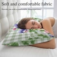 thumbnail image 5 of Spring Easter Pillow Covers, Linen Long Throw Pillow Case, Purple Floral Summer Botanical Green Plaid Holiday Pillow Protector Decorative Cushion Cover for Living Room/Bedroom 16" x 24", 5 of 8