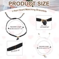 thumbnail image 2 of Pulseras Magnéticas para Parejas Uxcell, Pulseras a Juego Ajustables en Forma de Corazón con Perla Dorada, Cuerdas Trenzadas Hechas a Mano para Regalos de Joyería de Amistad, Negro/Blanco, 2 of 6