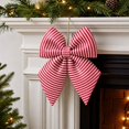 thumbnail image 6 of Christmas Stripe Wreath Bows, Large Sequin Striped Bow Wreath Decor, 34cm Sparkly Glitter Bow Ornament, for Front Door Party Yard Doorway Indoor Outdoor Wall Decoration, 6 of 6