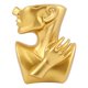 thumbnail image 1 of Florero de resina Arte moderno de Florero de oficina para dorado Gloria Jarrón de plantas, 1 of 9