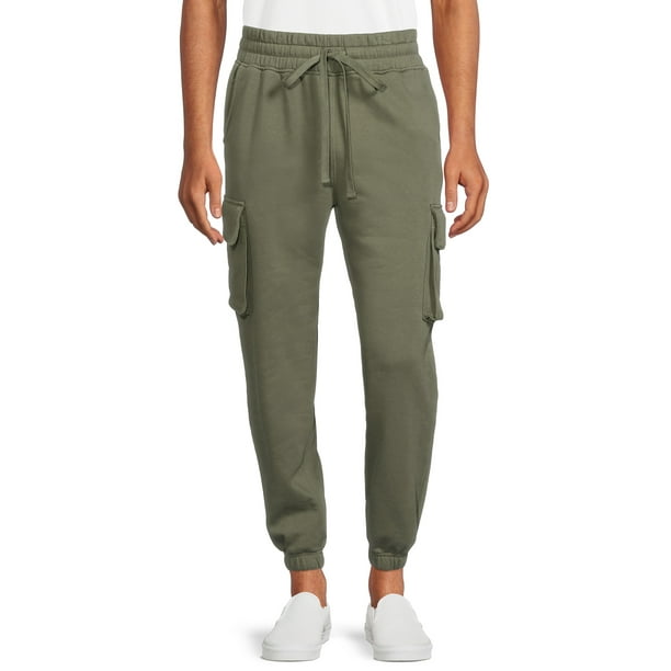 No Boundaries Men’s Fleece Cargo Jogger Pants