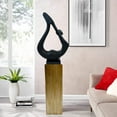 thumbnail image 2 of Yoga White Sculpture - Bronze Base, 2 of 7