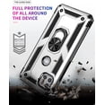 thumbnail image 5 of Grade Drop Impact for Moto One 5G Ace Case Motorola One 5G Ace G 5G Case 360 Metal Rotating Ring Kickstand Holder  Heavy Duty Shockproof Case for One 5G Ace Phone Case (Silver), 5 of 9