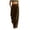*Brown, variant on Women's High Waisted Wide Leg Cargo Pants , Drawstring Baggy Utility Pants For Women , Ladies' Breathable Streetwear Trousers with Pockets,Khaki,S-2XL