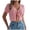 Pink, variant on Crochet Cardigans For Women Spring Summer Beach Short Sleeve Shrug Cropped Boho Lightweight Sweater Cover Up Tie Front Tops (Khaki, S)
