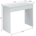thumbnail image 4 of Convenience Concepts Northfield 30 inches Tall 1 Drawer 36-inch Desk, White, All Ages, 4 of 7