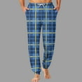thumbnail image 5 of Mgmyaa Men's Casual Plaid Print Elastic Waist Pajama Jogger Pants with Drawstring and Pocket, 5 of 5
