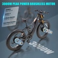 thumbnail image 4 of Dual Motors AWD 3000W Electric Bike for Adult 26'', UL2849 48V 60AH Removable Battery E-mountain bike 4.0 Fat Tire up to 35MPH&200Miles Long Range Off-road Ebike Beach Dual Hydraulic&Brakes E-Bicycle, 4 of 15