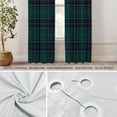 thumbnail image 3 of Tartan Plaid Blackout Window Curtains, Green Scottish Fabric Kilt Twill Woven Thermal Insulated Curtains Grommet Top Window Drapes for Living Room, Bedroom 42"W x 84"L (Pack of 2), 3 of 5