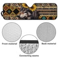 thumbnail image 6 of HUIACONG Wolf Brown Aztec Sun Shade Windshield Compatible with Wrangler JK JKU TJ 1997-2018, Foldable Windshield Sunshade Sun Visor Blocks UV Rays, 6 of 6