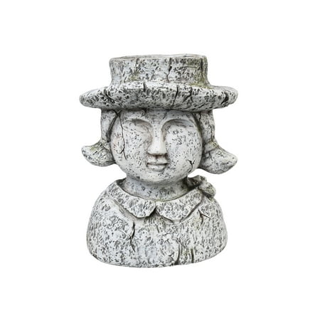 Art & Artifact Man And Woman Head Planters - Indoor/Outdoor Human Bust Flower Pots