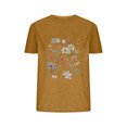 thumbnail image 1 of Camisetas de Verano de Mujer Pequeña Flor Impresa Cuello Redondo Manga Corta Superior, Verano Superior de las Mujeres, 1 of 4
