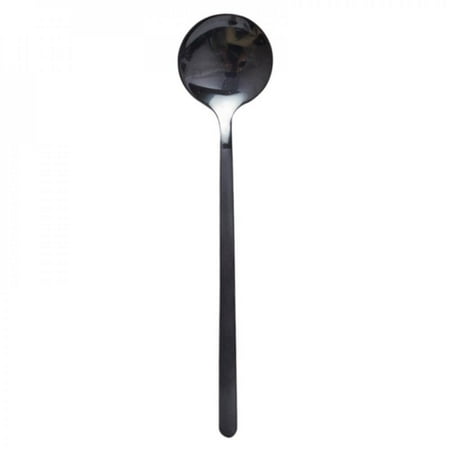 

MEROTABLE 304 Stainless Steel Spoon Long Handle Tea Coffee Spoons Kitchen Hot Drinking Flatware Ice Cream Cutlery