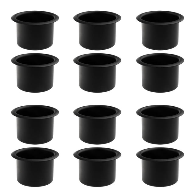 Portavasos de aleación Cola Empotrados en Negro para Bebidas para Barco Coche Marine RV Diámetro Interno 80mm