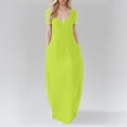 thumbnail image 2 of Women's Plus Size Maxi Dress Summer Casual Long Dress Flowy Comfortable Elegant Boho 2025 Fashion Womens Casual Trendy Midi Dresses, 2 of 4